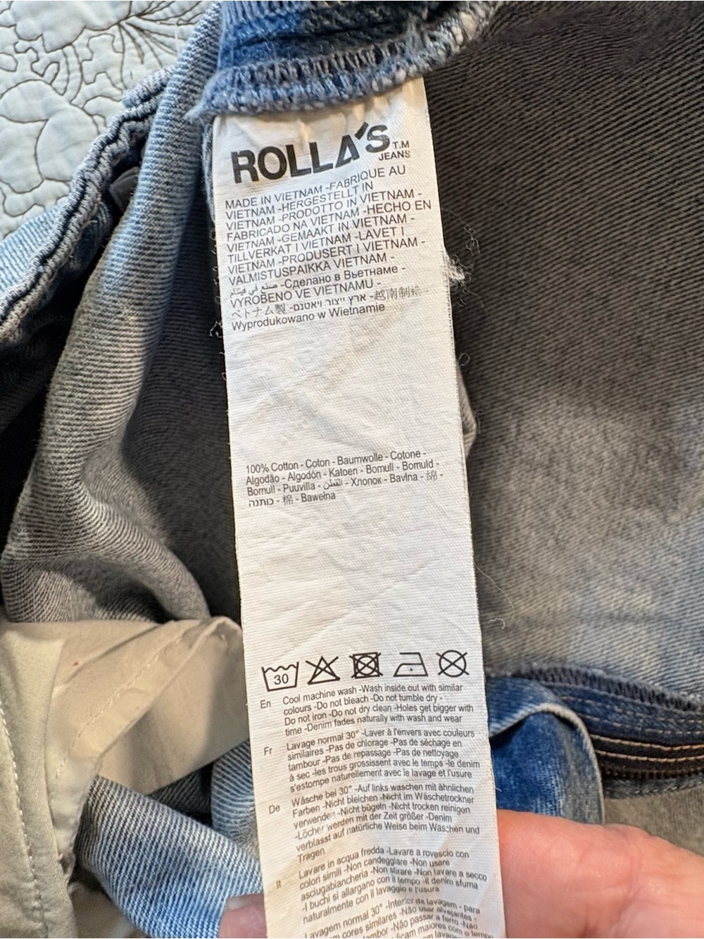 ROLLA'S Light Blue Wide Leg Jeans - Picture 10 of 11